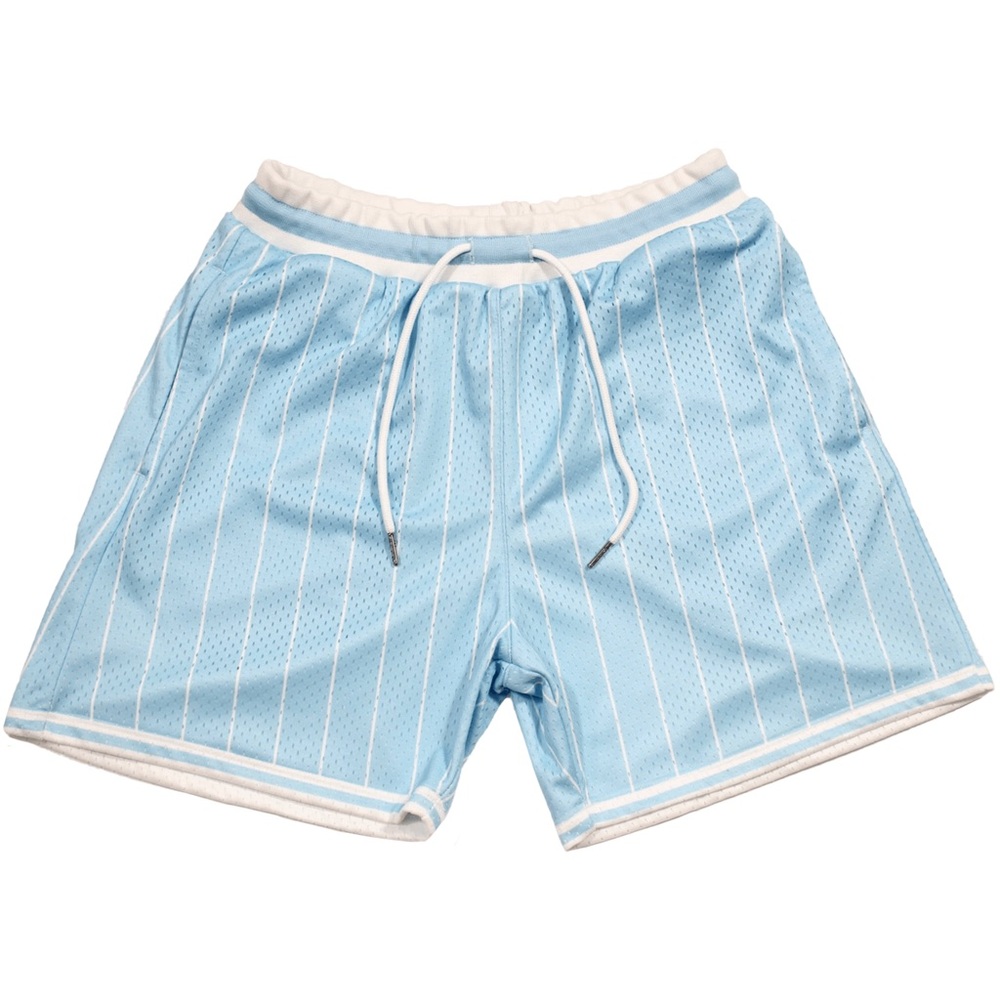 ARETE Basic Pinstripe Shorts - light blue